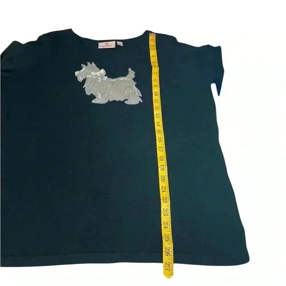 Quacker Factor size L black Sweater with Dog holiday - Picture 5 of 6